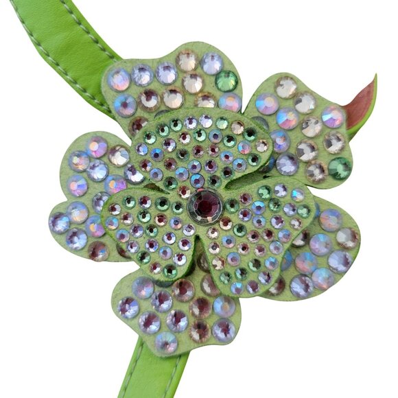 Fitflop Lime Green Toe Post Sandals TIA Corsage Sequins Floral 10 Summer - Picture 7 of 7